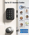 Keyless Entry Door Lock With Electronic Keypad Deadbolt Auto Lock Anti Peeking Passwords Emergency Power Port Easy Installation Smart Home Ready Secure Black Finish For Front Or Back Door No Keys Needed