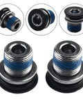 2 Pack Heavy Duty Steel M15 Crank Arm Bolts Perfect For ISIS Axle Systems And Es25 Center Shafts On Ebikes Give Your, steel M15 crank arm bolt with blue thread and hex socket