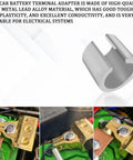 Heavy Duty Lead Alloy Battery Terminal Post Shims Quick Fix For Loose Fits Bulletproof Conductivity Universal Adapter Sleeves installed on car battery connector