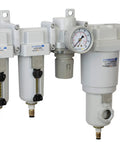 Four Stage Heavy Duty Compressed Air Drying System With Auto Drain And Metal Bowl Half Inch NPT Includes Particulate Filter