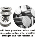 V Groove Ball Bearing Pulley Set For Makers And DIYers, 20 pcs carbon steel guide roller sealed rail track wheel close-up