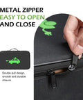 Hella Durable EV Charging Cable Storage Bag And Waterproof Auto Gear Organizer, Portable case with metal zipper detail, black