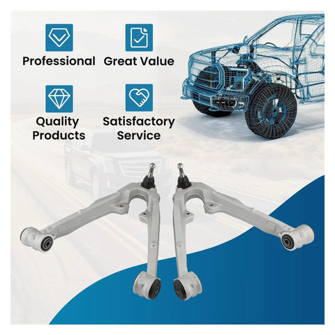 Front Lower Control Arm Ball Joint Suspension Kit For Chevy Silverado 2014 2015 2016 2017 Replacement OEM Grade Precision showcasing two arms