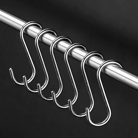 Heavy Duty Stainless Steel S Hooks 2.75 Inch Pack Of 100 For Hanging Pots And Pans, Coffee Cups, Clothes, Plants, Jeans Rust Resistant With Smooth Surface And Up To 22 Lbs Capacity
