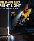 Straight Up Powerhouse Lightweight Cordless Handheld Vacuum delivering beast grade suction with built-in LED light for dust visibility.