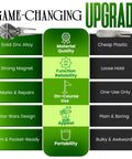 Comparison chart highlighting benefits of Funny Golf Ball Marker With Magnetic Hat Clip over a basic alternative.