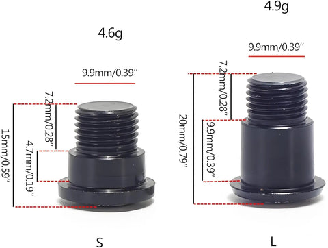 Rear Derailleur Mounting Screws For Tx35 And Tz50, Durable Steel Bike Derailleur Fixing Bolts, size comparison S and L