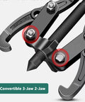 Close-up of No Sweat 8 Inch Bearing Gear Puller Extractor Tool Convertible 2 Or 3 Jaw Heavy Duty Carbon Steel design.