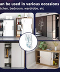 Eight Piece Sliding Closet Door Roller Kit For Top Hung Bypass Tracks Featuring Glides Like Butter Smooth Quiet Wheel Hardware Fits Like A Champ Zero Headache Setup shown in kitchen and wardrobe settings.