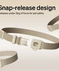 Brown RFID Collar Tag For Automatic Cat Feeder And Water Fountain With App Monitoring For Your Multi Cat Crew with snap-release design