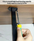 Installation of heavy duty beefed up microwave wall mount shelf bracket holds up to 220 lb with screwdriver
