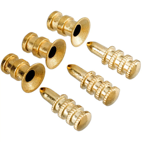 Heavy Duty Table Leaf Connectors And Bolt Sleeves For Extension Dining Tables Rock Solid Zinc Alloy Hardware with Brass Plated Finish