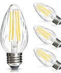 4 pack of 8W LED Porch Light Bulbs, Dimmable 2700K Warm White, E26 Base Outdoor Post Light For Ceiling Fans And Lanterns