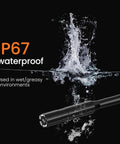Dope Borescope Camera With Light 16.4 Ft Semi Rigid Probe showing IP67 waterproof in water splash image