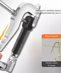 Close-up of high temperature grease gun from Beefed Up 5 Gallon Grease Pump Kit With 19ft Explosion Proof Tubing for industrial use
