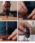 No More Squeaks Floor Repair Kit With 50 Screws For Wood Floors, DIY steps using drill and depth guide