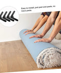 Applying 8 Pcs Slip Rug Tape Fixing Stickers For Hardwood Floors Tiles And Rugs No Slip Adhesive Floor Stickers