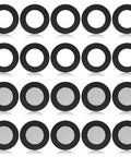 20 Pack Shower Head Gasket Set With Screen Filters And Rubber Washers For One Half Inch Hoses And Fixed Or Handheld Shower Heads, Stainless Steel Seal O Rings To Prevent Leaks And Keep Water Flow Strong. Black gasket set with mesh screen filters and rubber washers