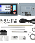 Two Axis DRO Kit With Digital Readout For CNC Milling Machines And Metal Lathes 350mm And 700mm Linear Scales Display