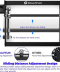 Plug And Play Laser Rotary Roller For Y Axis Engravers showcases sliding distance adjustment mechanism for precise engraving.