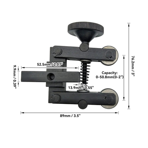 Adjustable Knurling Tool Holder With Six Wheels For Mini Lathes 0 To 2 Inch Capacity Built Tough Carbon Steel Frame With CR15 Knurl Wheels