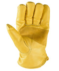 Insulated Leather Work Gloves For Men With 100G 3M Thinsulate And Fleece Lining Full Grain Cowhide Ergonomic Fit Size Large palm view