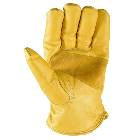 Insulated Leather Work Gloves For Men With 100G 3M Thinsulate And Fleece Lining Full Grain Cowhide Ergonomic Fit Size Large palm view