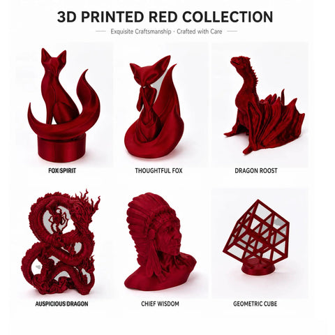 Slick Deep Red PLA High Speed 3D Printer Filament 1.75MM Smooth As Butter For Crushing Figures And Miniatures Dope Glossy Ruby Finish 1Kg Spool Legit Solid Quality For Quick Builds