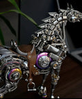 Steampunk Mechanical Horse Puzzle Kit With Movable Joints, 1500 Plus Stainless Steel Parts, 3D Metal Animal Model side view