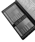 30 Pc Surface Roughness Specimen Comparator Pocket Set For Machinists And Inspectors With Realistic Finish Samples 7 8 Inch By 3 8 Inch Flat Lapping 2 4 8 Finishes Conforms To SAE And Military Specifications. Surface roughness comparator pocket set with metal finish samples