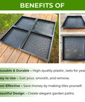 DIY Concrete Molding Set 4 Reusable Cobblestone Molds For Walkways And Patios displayed on wooden surface showing cobblestone pattern