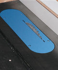 Top Tier Zero Clearance Inserts For Right Tilt Table Saws Badass Woodworking Upgrade High Precision Plates, blue steel insert mounted on saw.