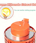 Top view of Gold Smelting Furnace 3kg Kit With Graphite Crucible For Jewelry And Metal Casting Refining Quickly Melt Gold Silver Copper Aluminum In 25 To 30 Minutes At 2102F With High Power Heating Core Home Workshop Ready showing smoke exhaust hole.