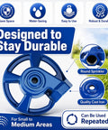 Heavy Duty Cast Iron Lawn Sprinkler For Yard And Garden Watering With American Threaded Joints Durable Weather Resistant Metal Sprinkler System Perfect For Irrigation And Lawn Care Blue Finish