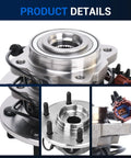 Close-up of Wheel Hub And Bearing Assembly 541004 For Nissan Armada Pathfinder Infiniti QX56 Six Lug With ABS