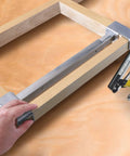 FytStycale Heavy Duty Adjustable Angle Corner Clamp For Carpentry Framing Jig, 16 To 24 Inches, being used on wooden frame.
