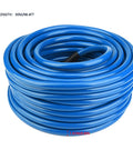 Rock Solid Heavy Duty PVC Air Compressor Hose 2 Pack 30 Meter Length 300 Psi Max Pressure Reinforced Polyester Braid coiled in blue.