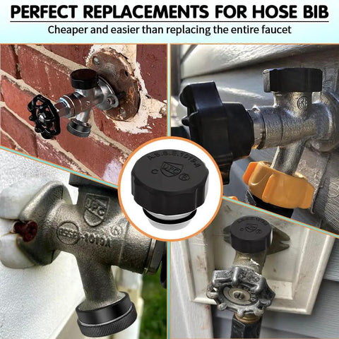 ASSE 1019-A Vacuum Breaker Repair Kit For Outdoor Faucets installed on hose bibs showing coarse thread and anti siphon valve.