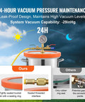 VEVOR 3-Gallon vacuum degassing chamber with tempered glass lid, gauge, and 304 stainless steel body.
