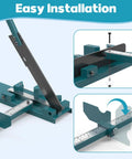 Open Slot PVC Wire Duct Cutter with adjustable angles and double scale ruler for electrician projects, easy installation view
