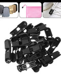30 Piece Shoelace End Tips Cord Lock Clips Set With Zipper Pull Tabs For Paracord Backpacks And Running Shoes No Fuss No Tie Quick Clips For Triathlon Marathon Gear Durable Plastic End Caps And Replacement Tips For All Your Lacing Needs, black plastic