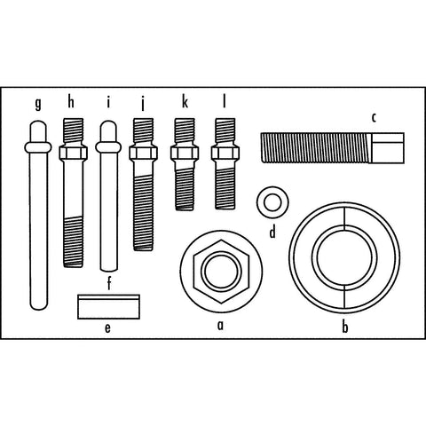 Pulley Puller And Installer Set For Alternator And Power Steering Belts Pro Grade Tool Kit components diagram