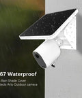 4W Solar Panel Charging Mount Fits Essential 2K Essential XL Essential Spotlight Pro 6 XL Pro 4 Pro 5S 2K Ultra 2 Ultra Cameras IP67 Weatherproof on wall in rain