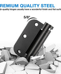 Self Closing Door Hinges 3.5 Inch Black Matte Spring Hinge Auto Close for Interior and Exterior Doors Heavy Duty UL Listed