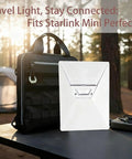 Starlink Mini Carrying Case With Tactical MOLLE System displayed with Starlink Mini in outdoor setting