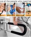 Heavy Duty 23.6 Inch Handicap Grab Bar Wall Mounted Bathroom Rail for Seniors and Elderly, Non Slip Aluminum Toilet Support Handle