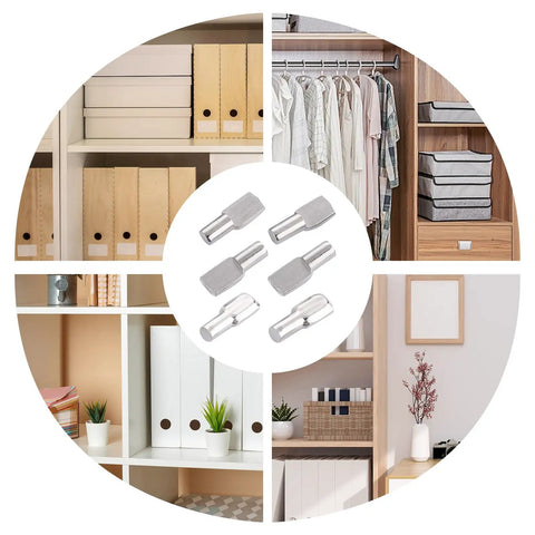 120 Packs 5mm Shelf Pins Spoon Shape Support Pegs For Cabinets And Furniture, Stainless Steel, 18mm High, Anti Rust And Durable