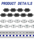20 interchangeable dies for Cordless Hydraulic Cable Crimper For 12AWG To 2/0AWG Wire, showing sizes from 12AWG to 2/0AWG.