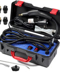 SdDpulse Professional Handheld Steam Cleaner Delivers High Temp Continuous Steam For Heavy Duty Dirt With Tankless Design and 8 Accessories in compact carrying case.