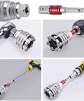 Heavy Hitter Adjustable Universal Socket Wrench Clamps Onto Stripped Rounded Nuts From Three Eighths To Three Quarters Inch Super Tight Grip garage essential tools.